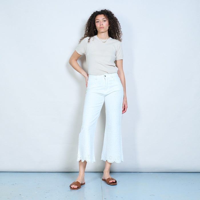 Micro stud embellished trousers wholesale