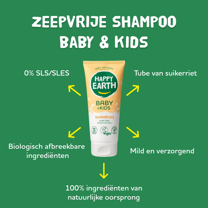 Soap-Free Shampoo Baby & Kids Happy Earth USPs and advantages