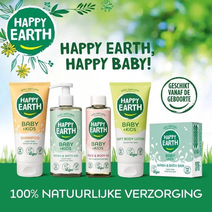 Mini Soap-Free Wash & Bath Gel Baby & Kids 100 ml Happy Earth