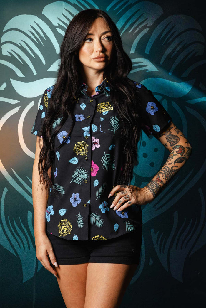 Miss May I Women's Short Sleeve Party Shirt