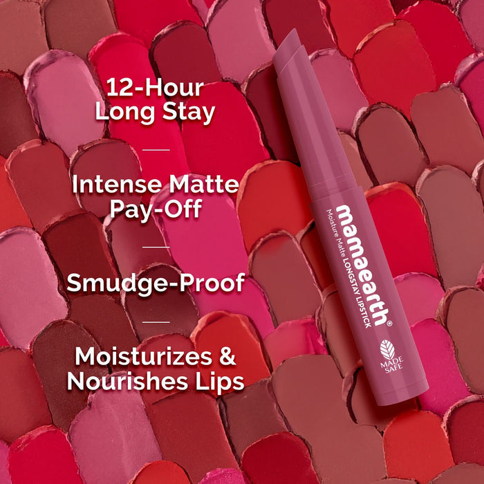 Moisture Matte Longstay Mini Lipstick- 0.7 g | Pink Tulip