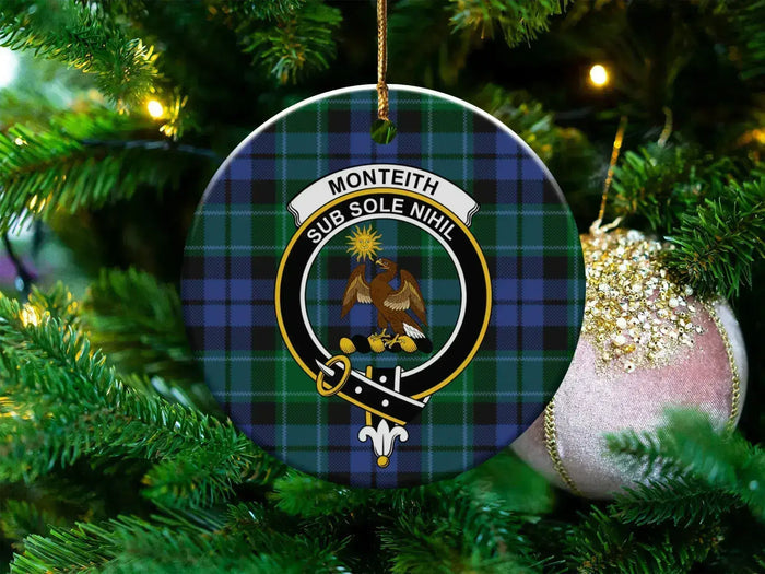 Monteith Sub Sole Nihil Plaid Ceramic Ornament