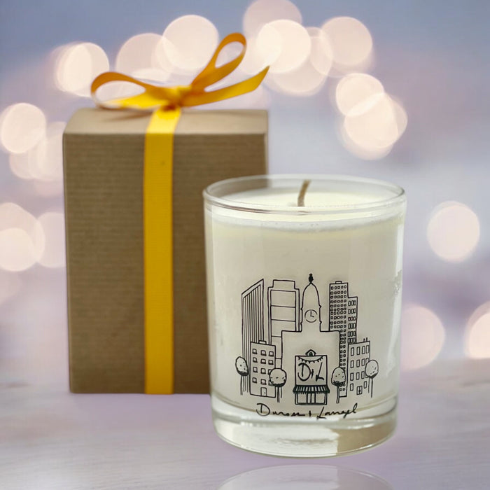 Moroccan Cedar Candle - Philadelphia Skyline Glass