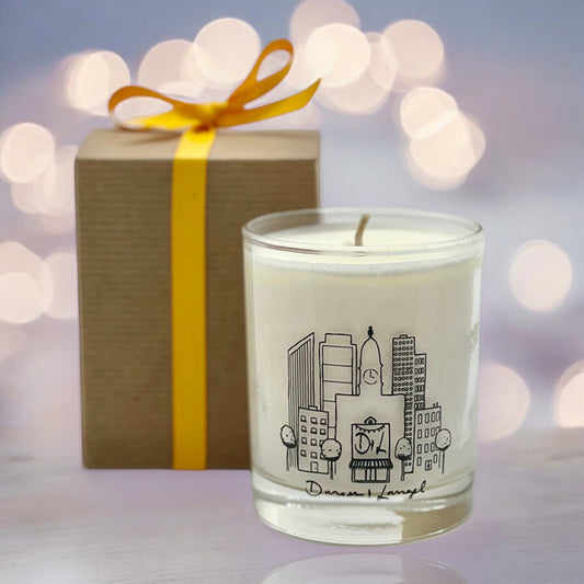 Moroccan Cedar Candle - Philadelphia Skyline Glass