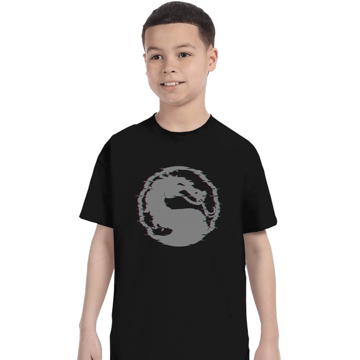 Shirts T-Shirts, Youth / XL / Black Mortal Glitch