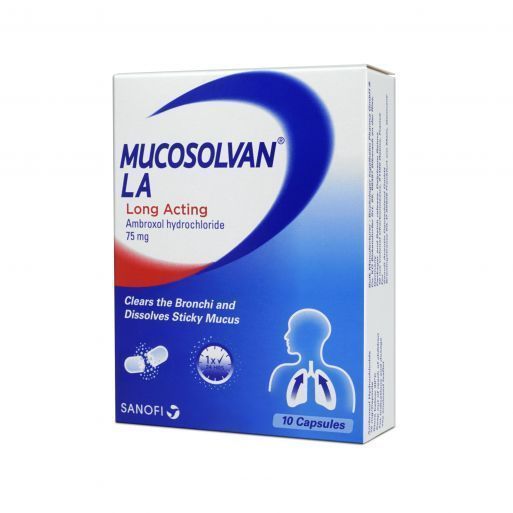 Mucosolvan LA 75mg Ambroxol Hydrochloride Expectorant, 10 Capsules - Makkah Pharmacy