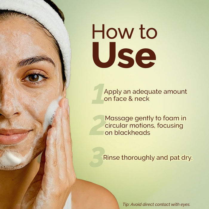 Mung Bean Pore Cleansing Foam Scrub with Mung Bean, AHA & BHA for Normal to Oily Skin - 100 g