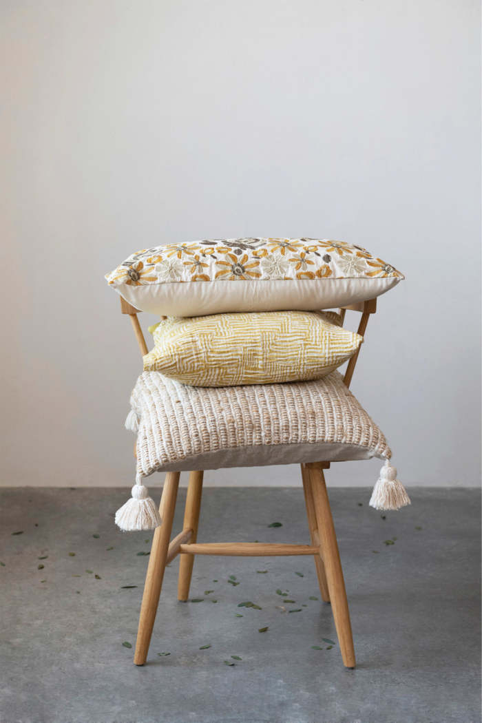 Creative-Co-Op-Mustard-Kuba-Cloth-Pillow