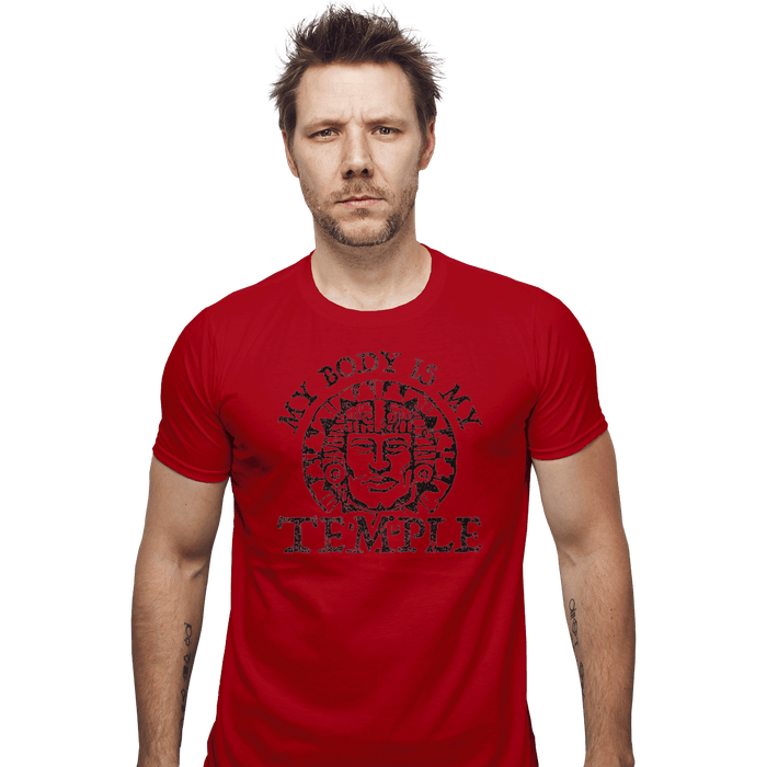 Shirts Fitted Shirts, Mens / Small / Red My Body Is A Hidden Temple