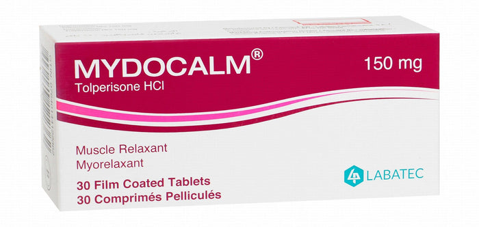 Mydocalm 150mg Tolperisone HCL, 30 Tablets