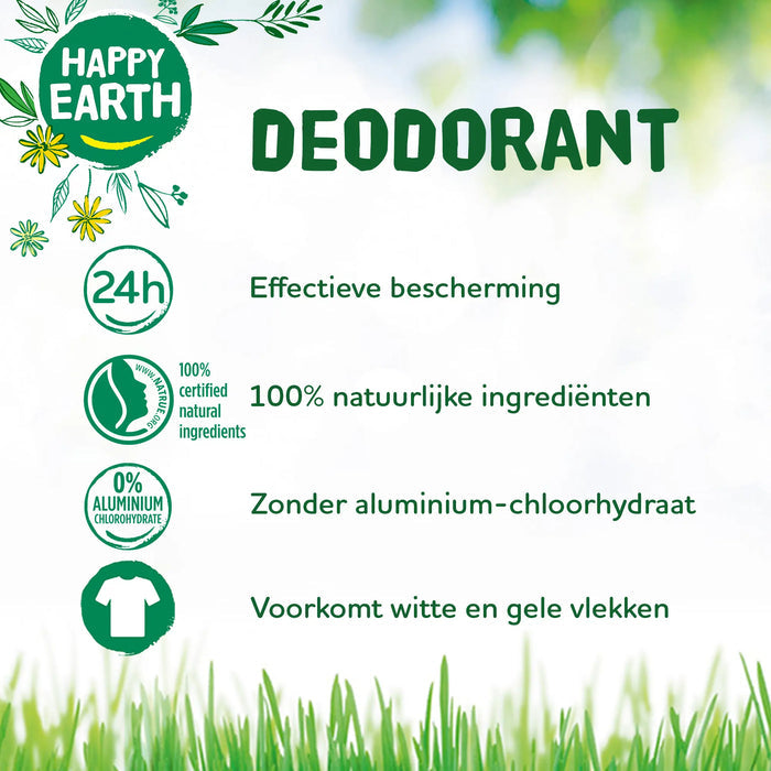 Natural Deodorant Balm Floral Patchouli Happy Earth