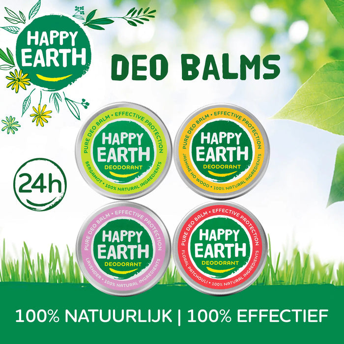 Natural Deodorant Balm Floral Patchouli Happy Earth