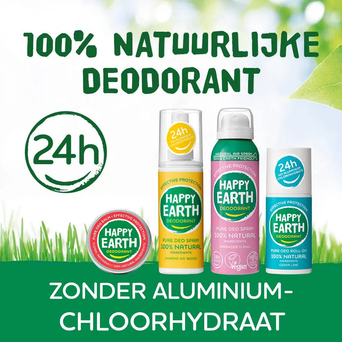 Natural Deodorant Crystal Stick Unscented Happy Earth