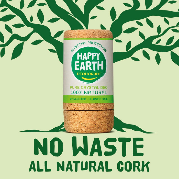 Natuurlijke Deodorant Crystal Stick Unscented Happy Earth