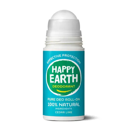 Happy Earth Natuurlijke Deodorant Roller Cedar Lime 75ml Happy Earth