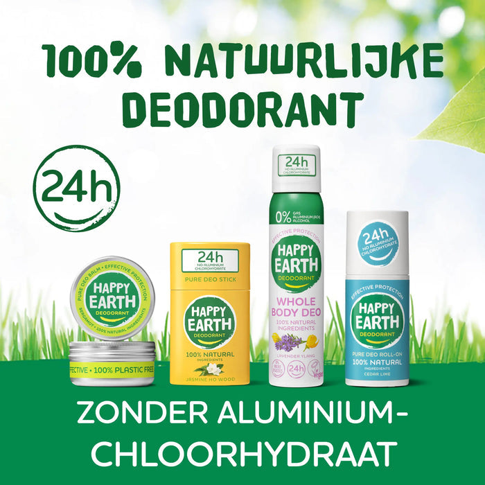 Deodorant Stick Jasmine Ho Wood Happy Earth