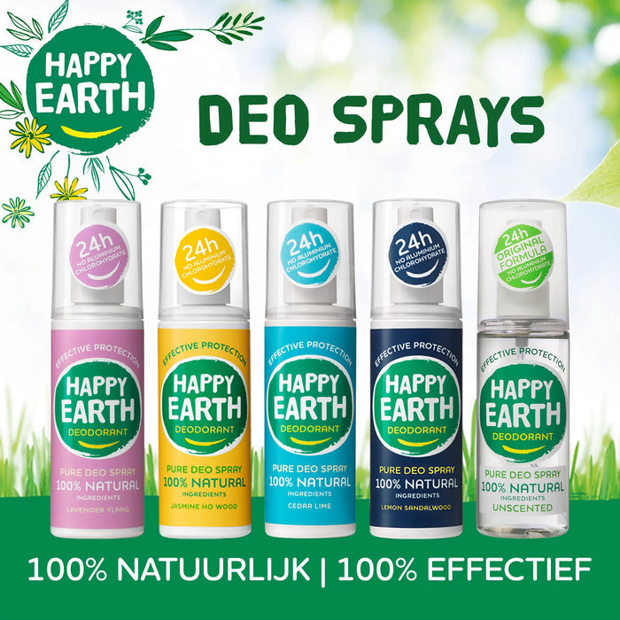 Natural Deodorant Spray Lavender Ylang Happy Earth