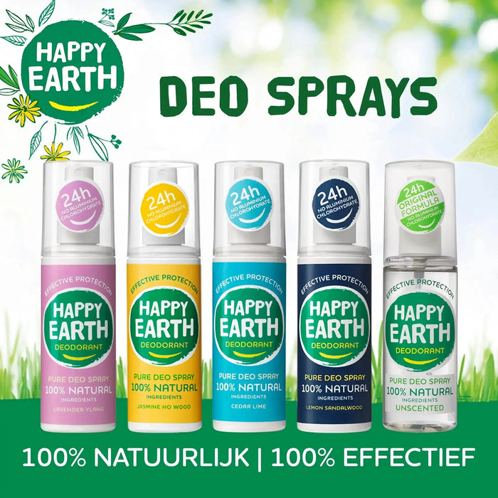 Natuurlijke Deodorant Spray Unscented Happy Earth