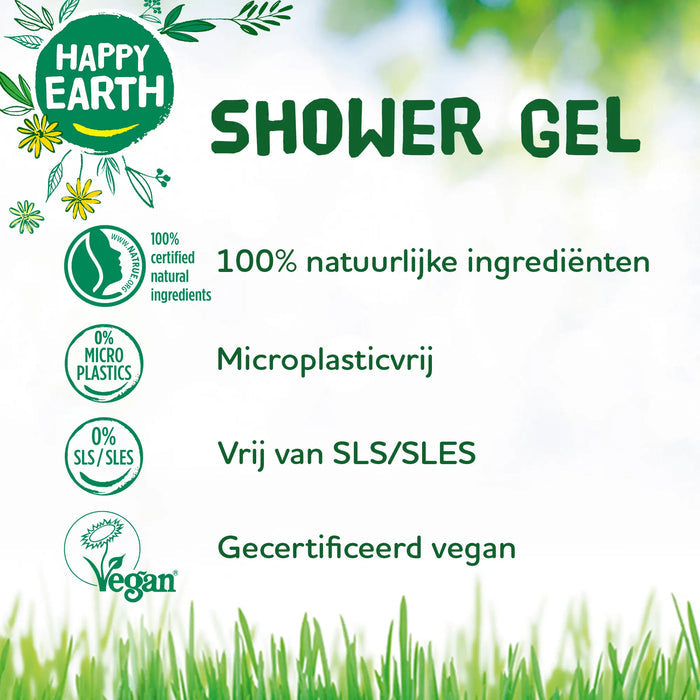 Natural Shower Gel Cedar Lime Happy Earth