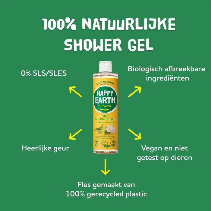 Natuurlijke  Douchegel Jasmine Ho Wood (kopie) Happy Earth