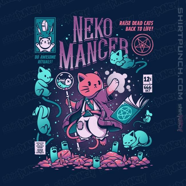 Shirts Magnets / 3"x3" / Navy Nekomancer
