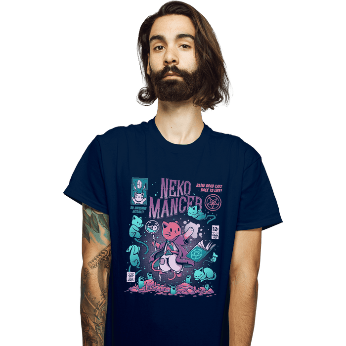 Shirts T-Shirts, Unisex / Small / Navy Nekomancer