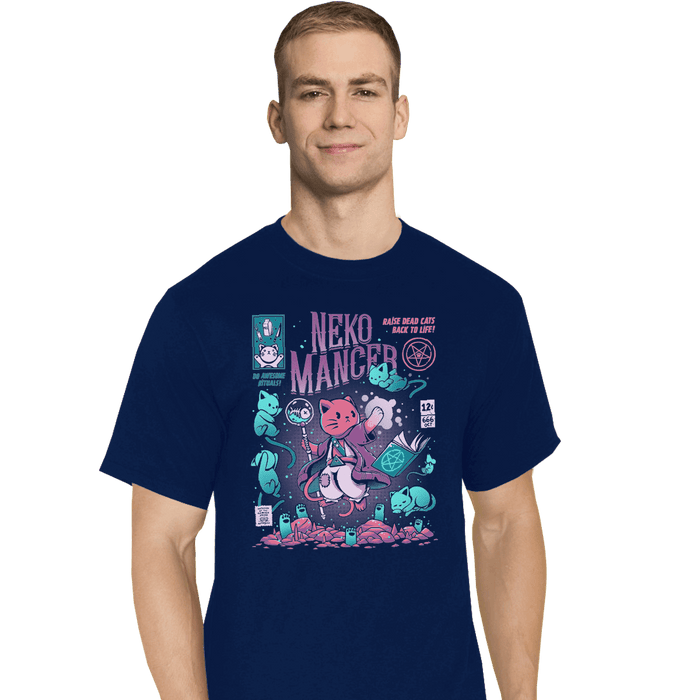 Shirts T-Shirts, Tall / Large / Navy Nekomancer