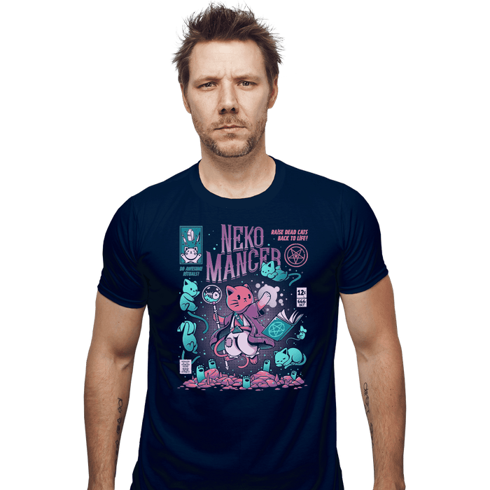 Shirts Fitted Shirts, Mens / Small / Navy Nekomancer