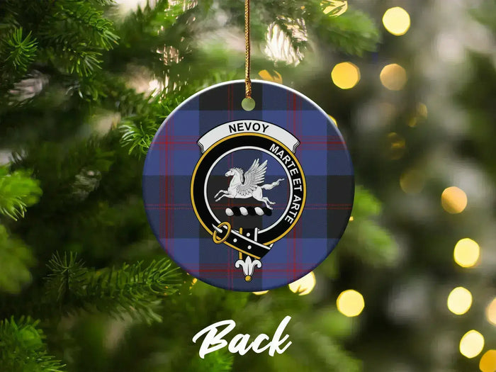Customizable Tartan Clan Crest Ornament Back