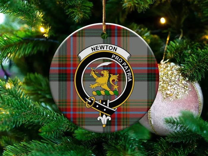 Newton Pro Patria Crest Plaid Christmas ornament