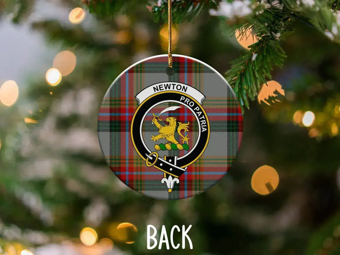 Newton Pro Patria Plaid Crest Round Ornament