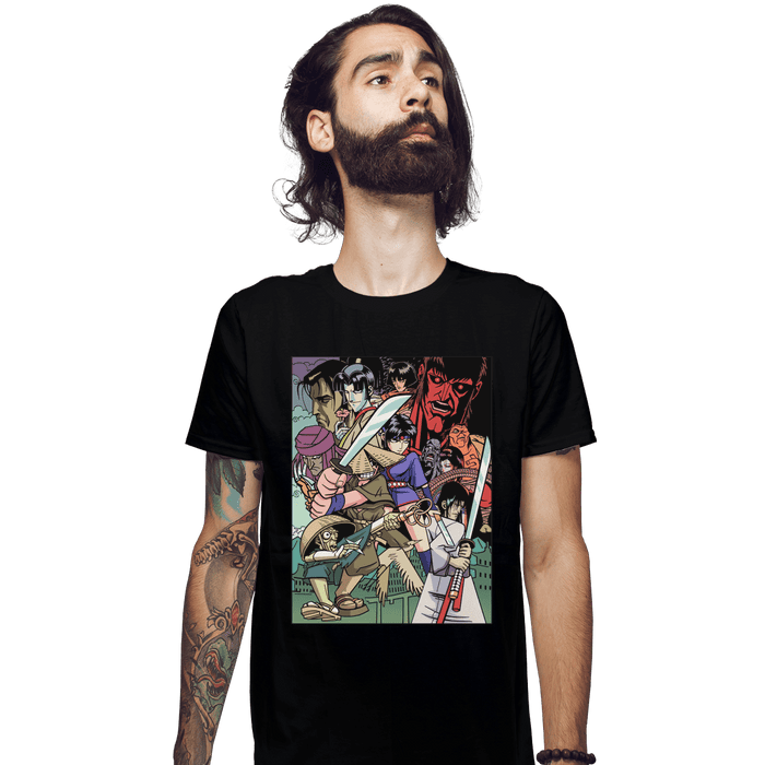 Shirts Fitted Shirts, Mens / Small / Black Ninja Scroll