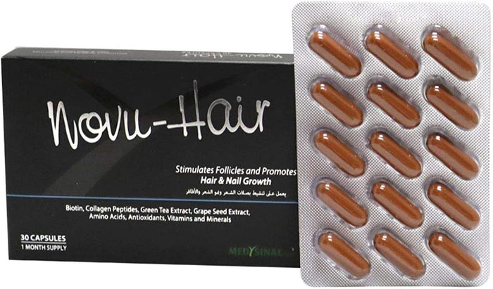 Novu-Hair Capsules, 30 Capsules - Makkah Pharmacy