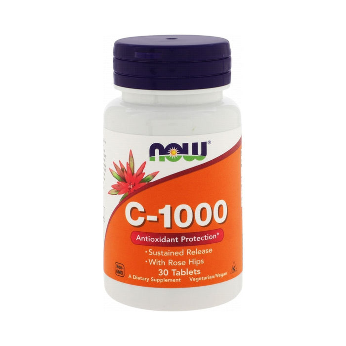 Now C-1000 Antioxidant Supplement with Rosehips, 30 Tablets - Makkah Pharmacy