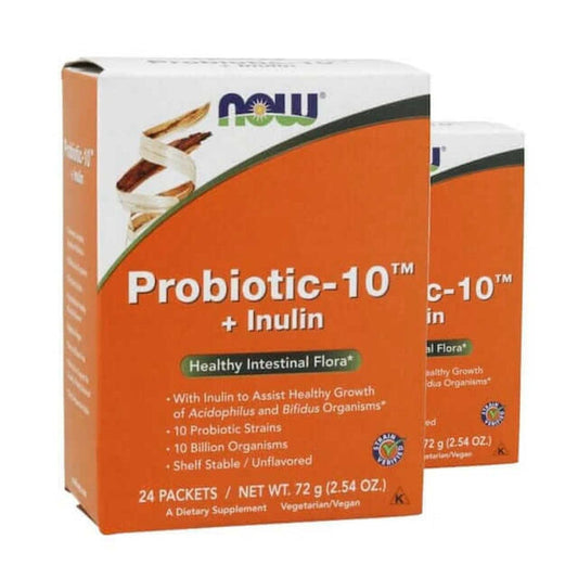 Now Probiotic-10 + Inulin Packets 24's - Makkah Pharmacy