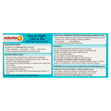 Nurofen Day & Night Cold & Flu 200mg