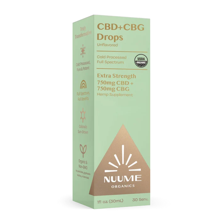 Nuume Full Spectrum Unflavored CBG+CBD Drops - 1500mg