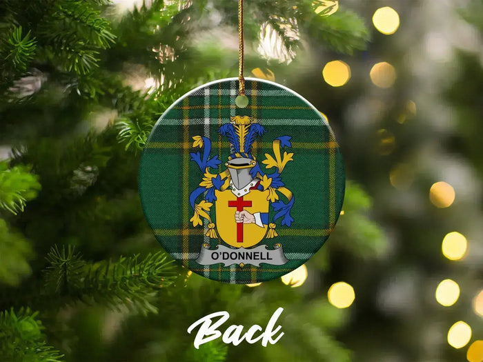 O'Donnell Family Crest Christmas Tree Ornament