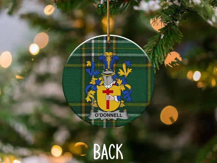 Family Crest O'Donnell Tartan Pattern Christmas