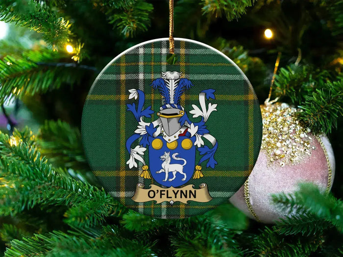 O'FLYNN Family surname emblem Christmas Ornament