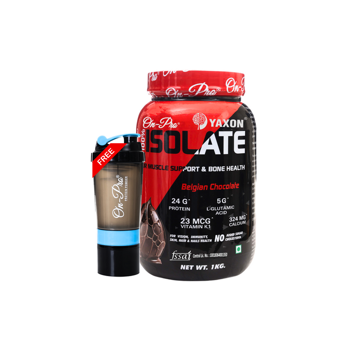 ON-PRO 100% ISOLATE PROTEIN POWDER (BELGIAN CHOCOLATE FLAVOUR) 1 KG JAR