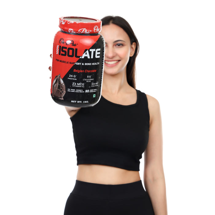 ON-PRO 100% ISOLATE PROTEIN POWDER (BELGIAN CHOCOLATE FLAVOUR) 1 KG JAR