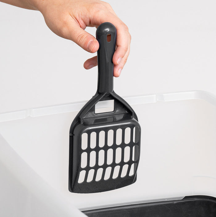 Open-Top Cat Litter Box with Shield and Scoop 2PK - IRIS USA
