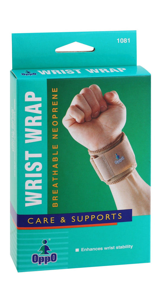 Oppo One Size Beige Neoprene Wrist Wrap (12.7-22.9cm), 1 Piece