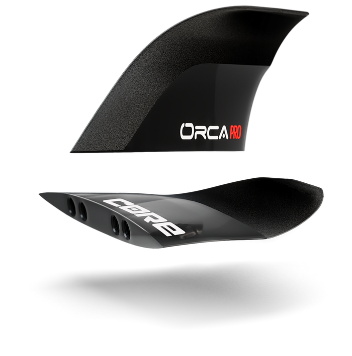 ORCA Pro x CORE Kiteboarding big air kiteboard fin set – front view