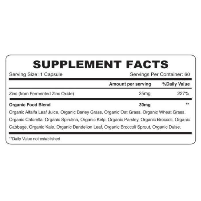Organic Earth Zinc 25mg – 60 Capsules | Immune & Skin Support Organic Earth