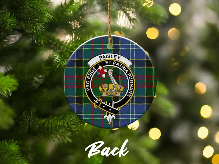 Clan Crest Tartan Pattern Christmas Ornament