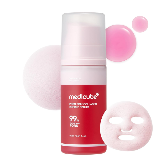 Medicube PDRN Pink Collagen Bubble Serum Nudie Glow Australia