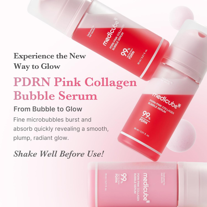 Medicube PDRN Pink Collagen Bubble Serum Nudie Glow Australia