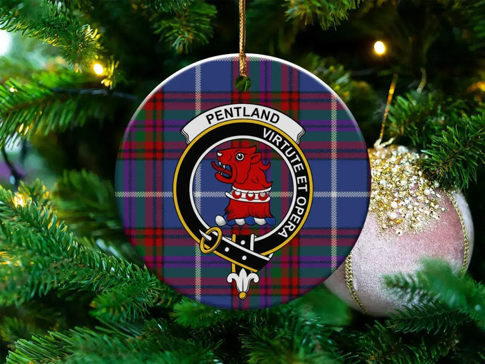 Pentland Virtute Et Opera Clan Tartan Ornament